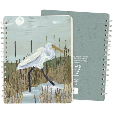 Heron Spiral Notebook - Paper, Metal