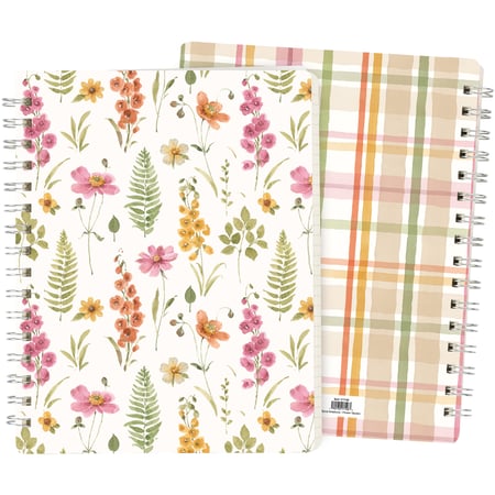 Flower Garden Spiral Notebook - Paper, Metal