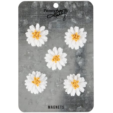 Daisy Magnet Set - Felt, Metal, Magnet