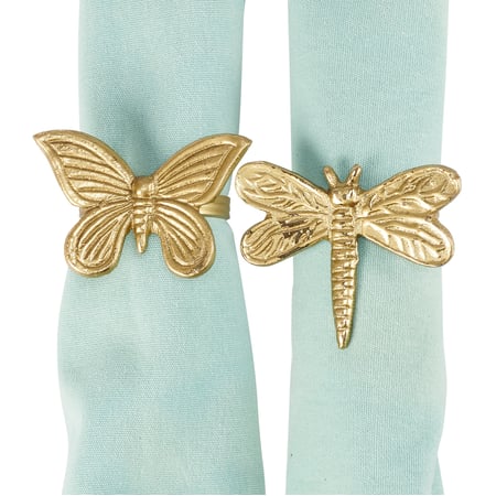 Insect Napkin Ring Set - Metal