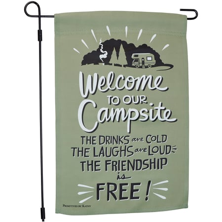 Drinks Are Cold Garden Flag - Polyester