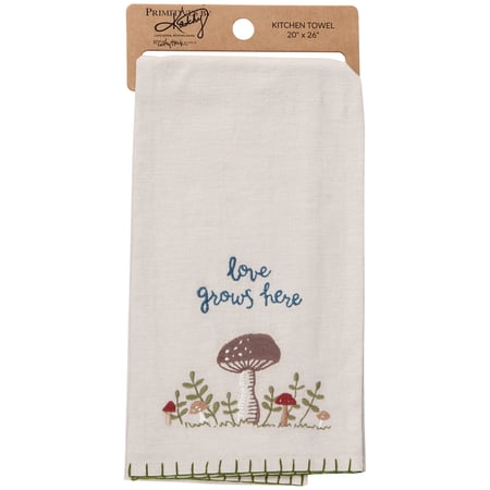 Love Grows Kitchen Towel - Cotton, Linen