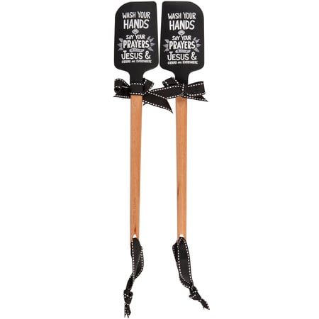 Jesus & Germs Spatula - Silicone, Wood