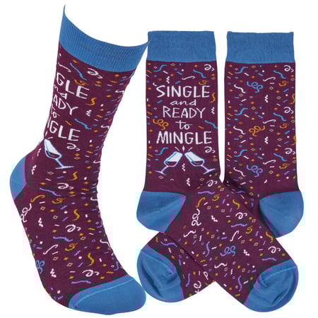 Ready To Mingle Socks - Cotton, Nylon, Spandex