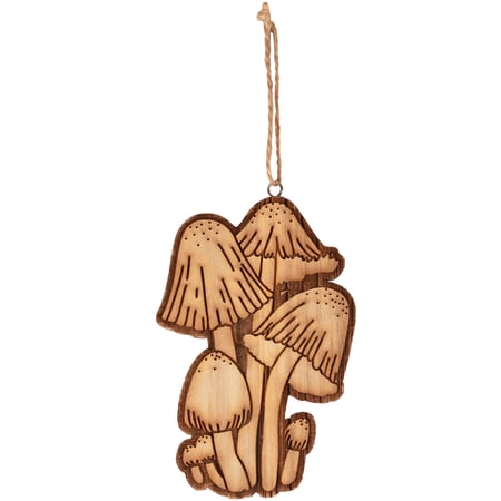 Mushrooms Ornament - Wood