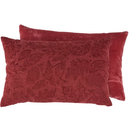 Falling Leaves Pillow - Linen, Velvet, Zipper
