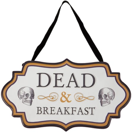 Dead & Breakfast Wall Decor - Metal, Velvet