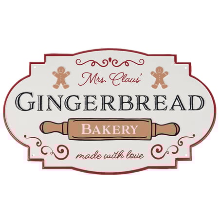 Gingerbread Bakery Wall Decor - Metal