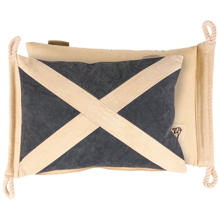 Nautical At Rest Pillow - Canvas, Rope, Zipper