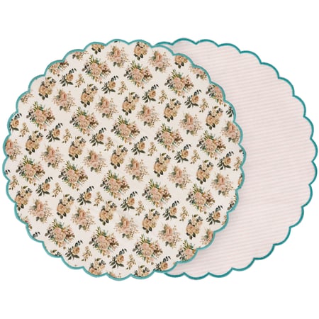 Cabbage Rose Placemat - Cotton, Linen