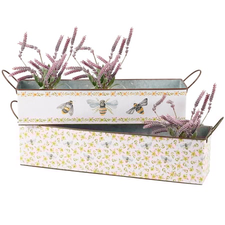 Watercolor Bee Bin Set - Metal, Paper