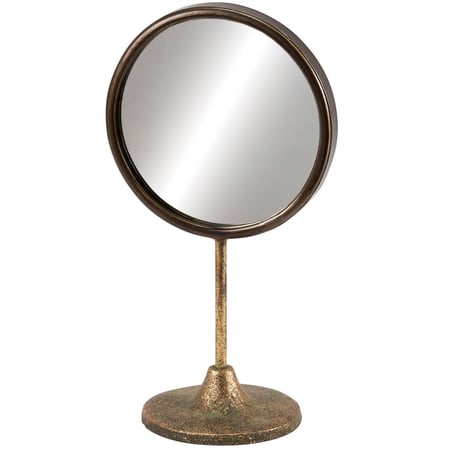Moody Tabletop Mirror - Mirror, Metal
