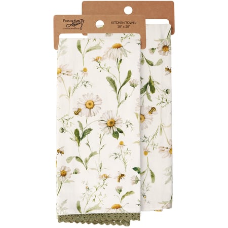 Daisy Lace Kitchen Towel - Cotton