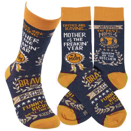 Mother Of The Year Socks - Cotton, Nylon, Spandex