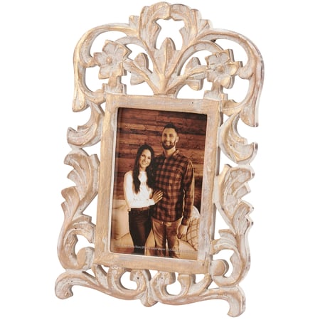Gold Filigree Photo Frame - Wood, Glass