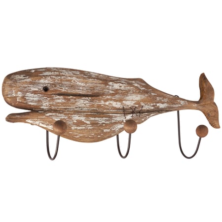 Blue Whale Hook Board - Wood, Metal