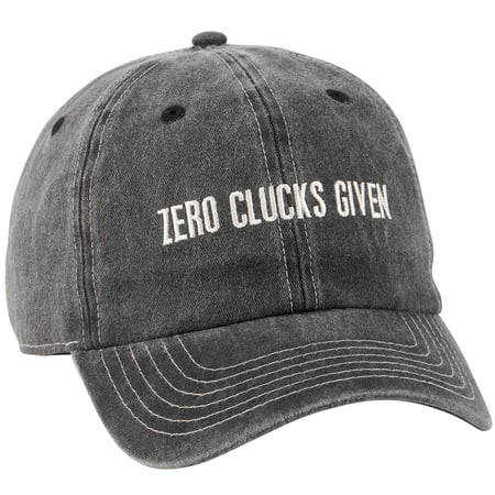 Zero Clucks Given Baseball Cap - Cotton, Metal