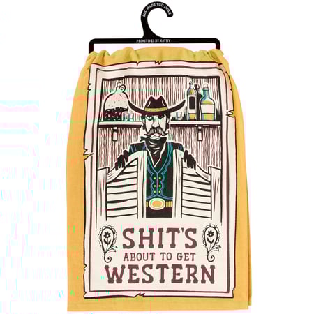 About To Get Western Kitchen Towel - Cotton