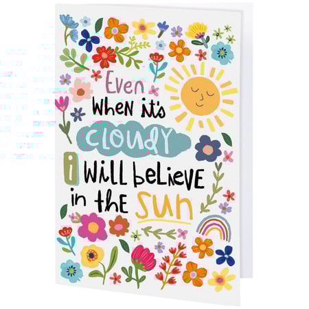 Believe In The Sun Greeting Card - Paper