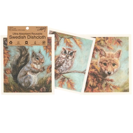 Fall Woods Swedish Cloth Set - Cellulose, Cotton