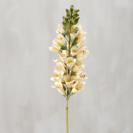 Yellow Foxglove Floral Pick - Plastic, Fabric, Wire