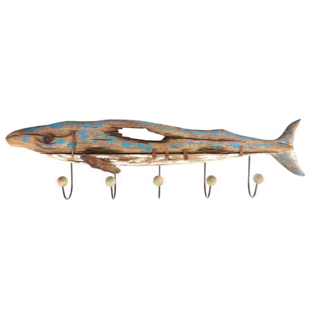 Fin Whale Hook Board - Wood, Metal