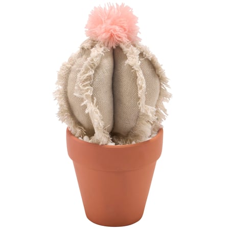 Barrel Cactus Sitter - Clay, Cotton, Foam