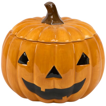 Jack O' Lantern Cookie Jar - Stoneware