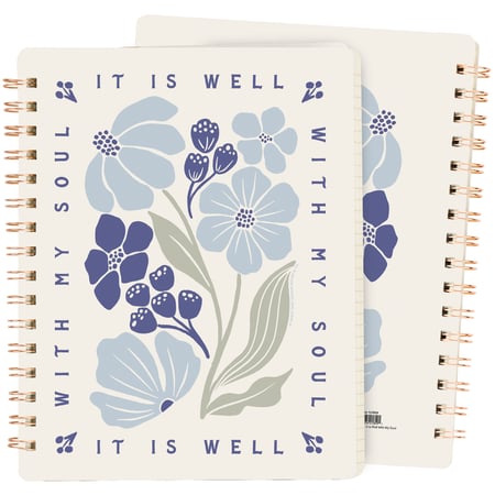 It Is Well With My Soul Spiral Notebook - Paper, Metal