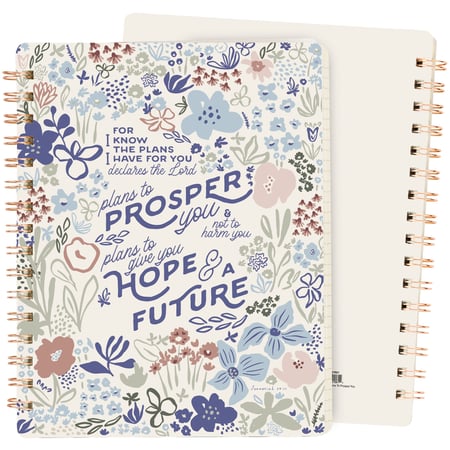 Plans To Prosper You Spiral Notebook - Paper, Metal