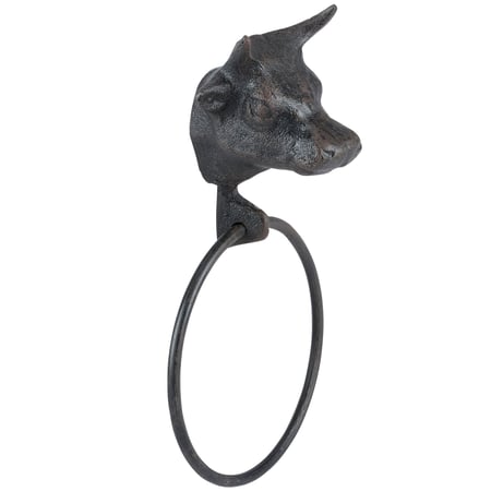 Bull's Head Towel Ring - Metal