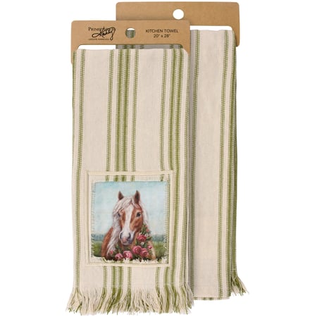 Floral Pony Kitchen Towel - Cotton