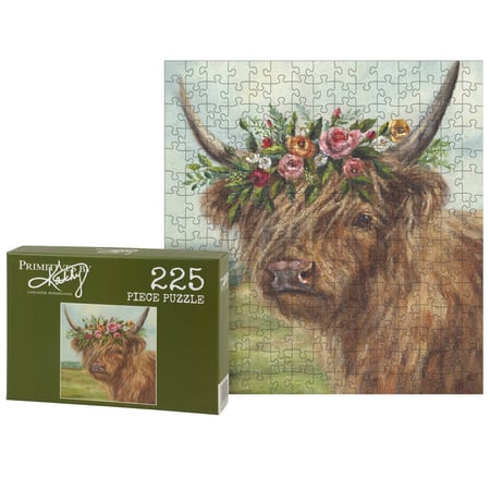 Floral Crown Highland 225 Piece Puzzle - Paper