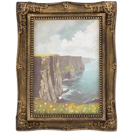 Irish Coast Framed Wall Art - Wood, Paper