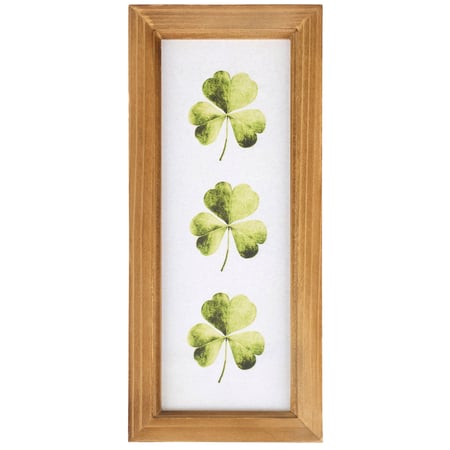 Shamrocks Framed Wall Art - Wood, Canvas