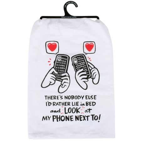 Look At My Phone Kitchen Towel - Cotton