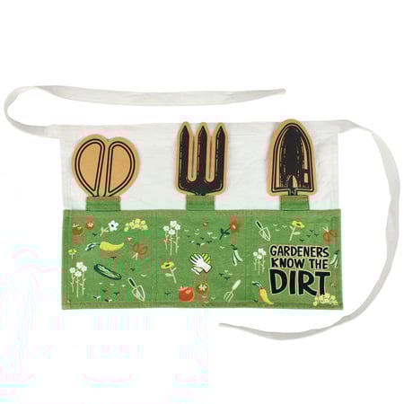 Gardeners Know The Dirt Garden Apron - Canvas, Metal