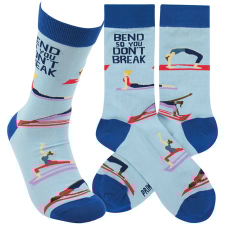 Bend So You Don't Break Socks - Cotton, Nylon, Spandex