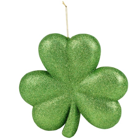 Shamrock Hanging Decor - Plastic, Glitter