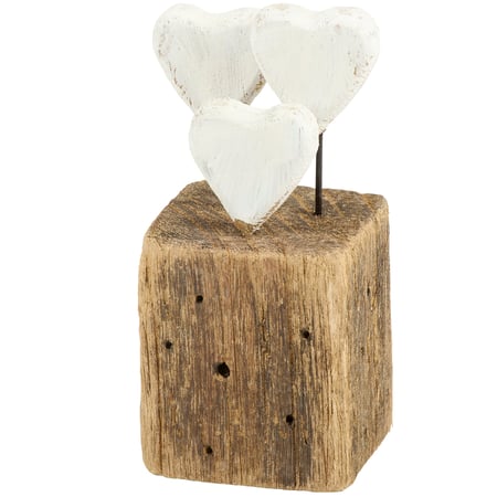 Heart Trio Sitter - Wood, Metal