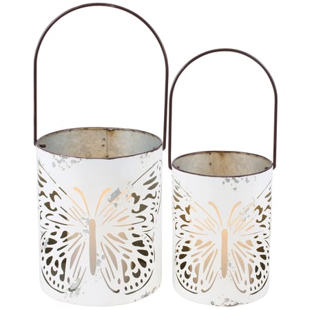 Butterfly Lantern Set - Metal