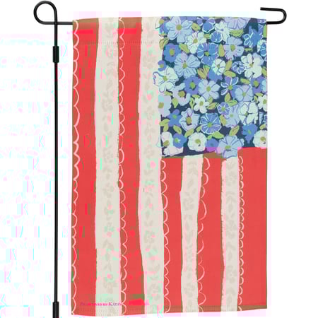 Floral Flag Garden Flag - Polyester
