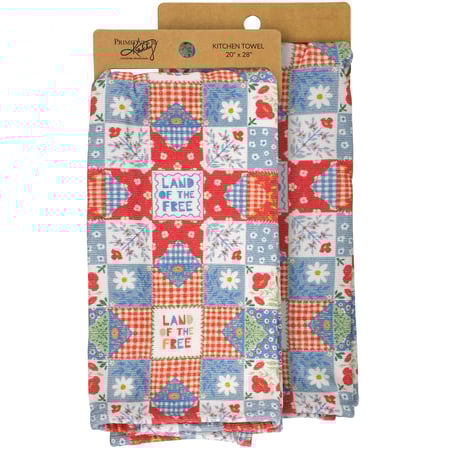 Land Of The Free Kitchen Towel - Cotton, Terrycloth