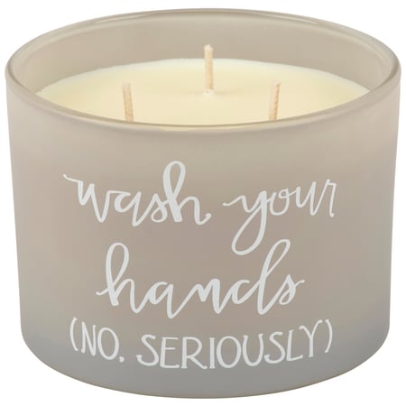 Wash Your Hands Candle - Soy Wax, Glass, Cotton