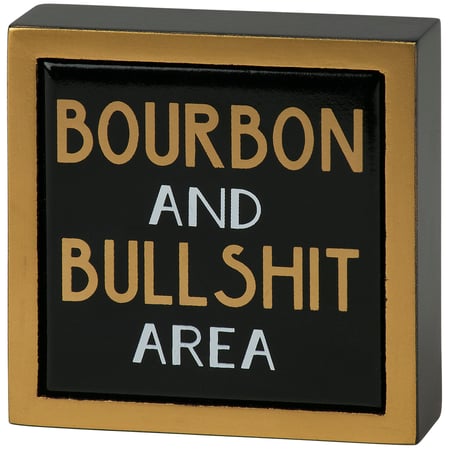 Bourbon Area Box Sign Mini - Wood