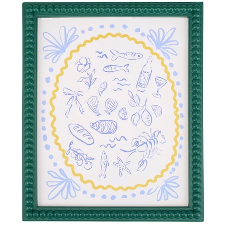 Italian Coastal Framed Wall Art - Wood, Paper