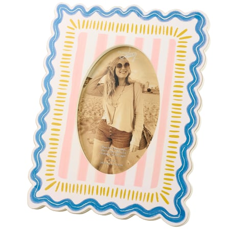 Italian Coastal Photo Frame - Wood, Metal, Paper, Glass