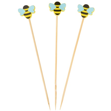 Bees Party Pick Set - Bamboo, Plywood