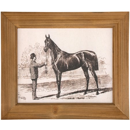 Horse Sketch Framed Wall Art - Wood, Canvas