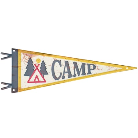Camp Pennant Wall Decor - Metal